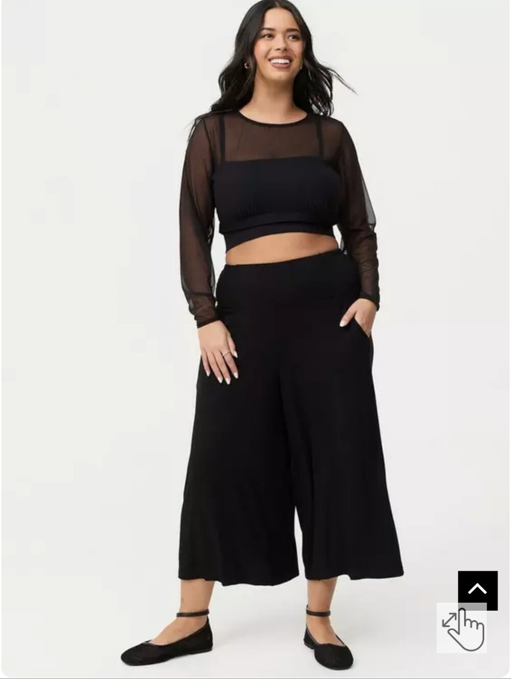 Torrid Crop Super Soft Wide-Leg Pant